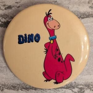 Hanna-Barbera Flintstones Button  Pin DINO